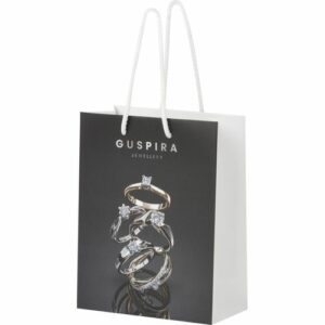 Sac en papier 170 g/m2 intégra fait à la main avec poignées en plastique, taille moyenne