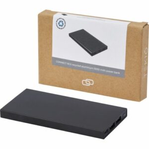 Batterie de secours Connect de 5 000 mAh en aluminium recyclé certifié RCS