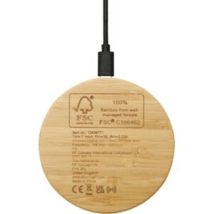 Tapis de charge sans fil en bambou Essence de 15 W