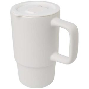 Mug Carter en céramique de 450 ml avec couvercle en plastique
