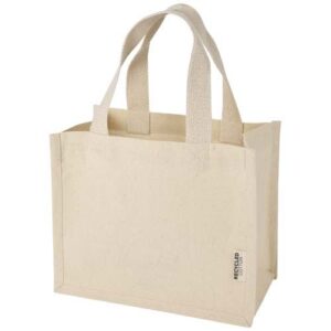 Mini sac shopping Odessa à soufflet en coton recyclé de 9 L et 220 g/m² certifié GRS