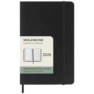 Agenda de poche hebdomadaire 12 mois Moleskine à couverture souple