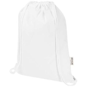 Sac Peru Blend de 5 L avec cordon en coton recyclé 180 g/m2 certifié GRS