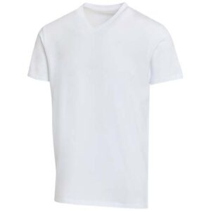 T-shirt unisexe en coton bio certifié OCS Balfour à manches courtes et col en V de 200 g/m²