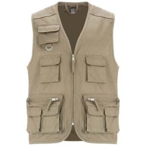 Gilet de travail multi-poches à col en V Venera de 200 g/m2